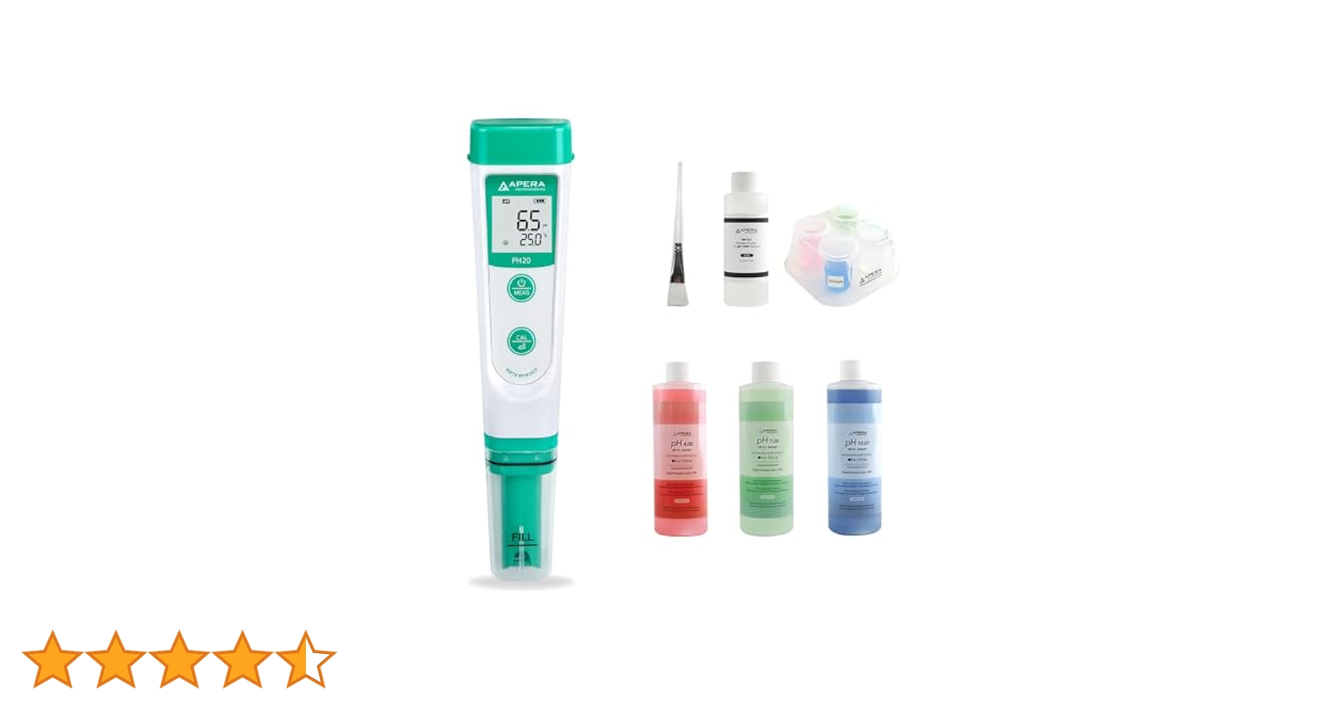 Apera AI209-T PH20 Value pH Tester Combo Kit with 8oz
